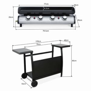 Callow 4 Burner Gas Griddle and Plancha