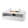 Happy Cocooning Aluminium Rectangular White Cocoon inc Burner and Glass Screen