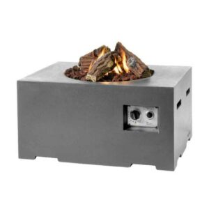 Happy Cocooning Rectangular Fire Pit in Grey