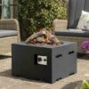 Happy Cocooning Small Square Fire Pit in Grey