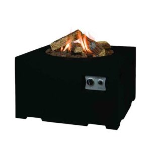Happy Cocooning Small Square Fire Pit in Black