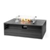 Happy Cocooning Aluminium Rectangular Anthracite Cocoon inc Burner and Glass Screen