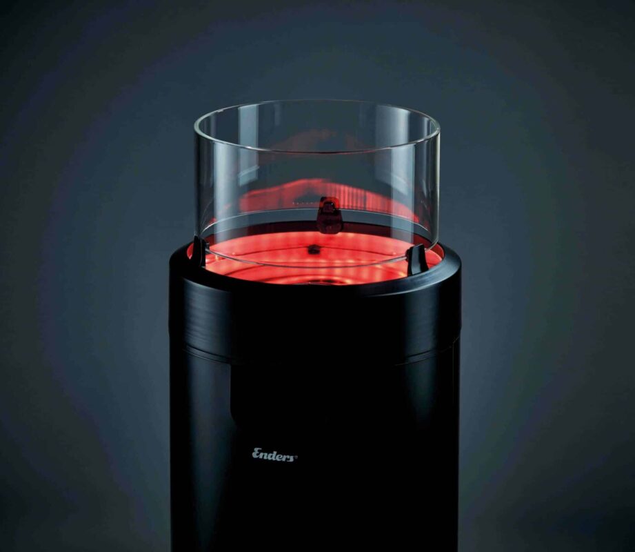 Enders Medium Black NOVA LED Flame Patio Heater
