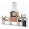 Palazzetti Marbella Outdoor BBQ Kitchen with twin Gas Hob and Sink in Peach