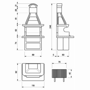 Palazzetti Portorose Premium Wood Fired Masonry BBQ Grill