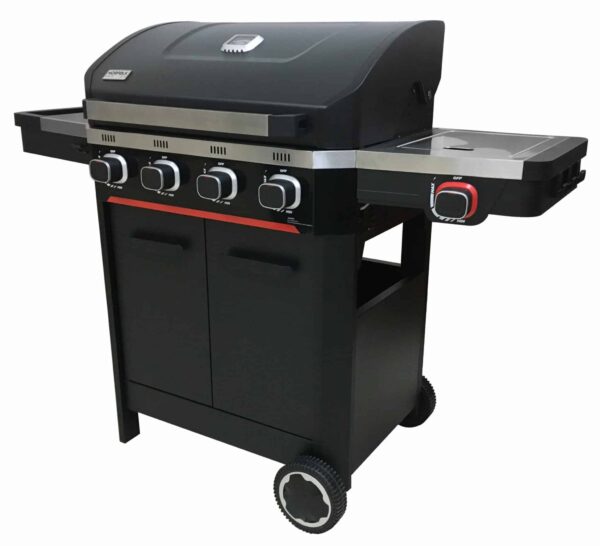 Norfolk Grills ATLAS 400 Gas 4 Burner with Side Burner & Cabinet