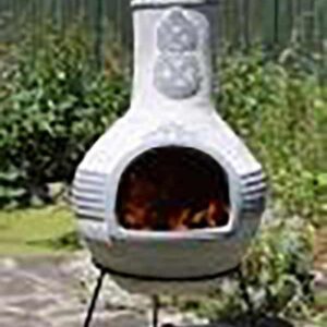 Azteca Mexican Chiminea in Bluey Grey (Extra Large)