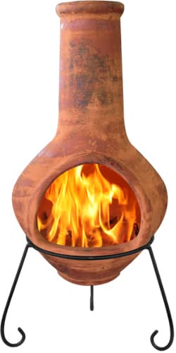 Jumbo Mexican Chimenea Tibor brown including stand and lid