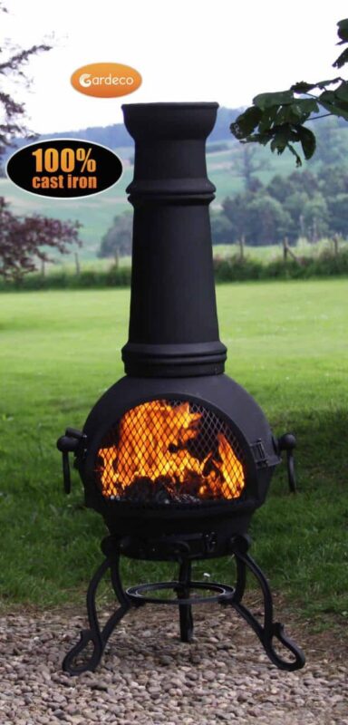 Toledo Cast Iron Chimenea (Extra Large), Black